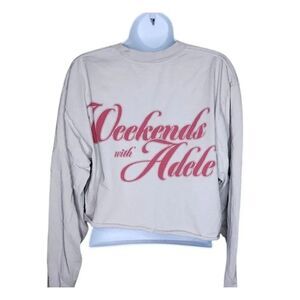 Weekends With Adele To Be Loved Long Sleeve Merch Tshirt Womens Size M Gray
